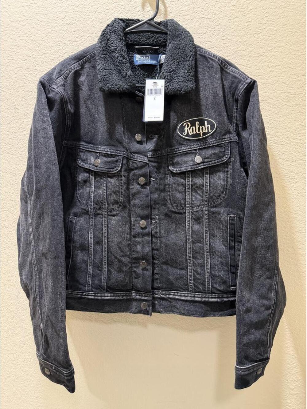 Black Polo Ralph Lauren Sherpa lined denim jacket #polo #sherpa #trucker